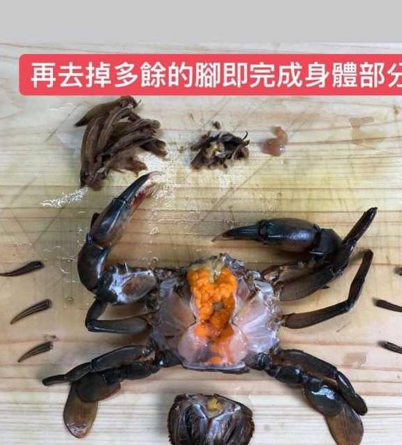 酒蒸螃蟹为什么死掉的螃蟹不能吃，附带螃蟹清洗图解！哪儿能吃，哪儿不能吃，一目了然！